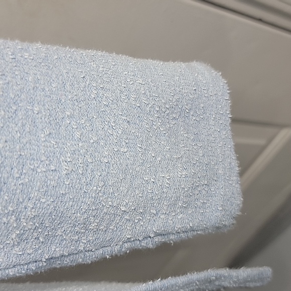 Victoria's Secret Tie Front Terry Cloth Pullover Varsity Light blue X small - Picture 4 of 9